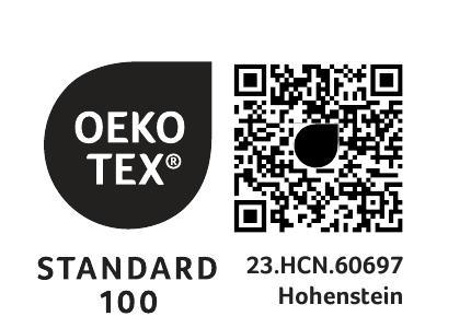 OEKO-TEX STANDARD 100 label for certificate 23.HCN.60697