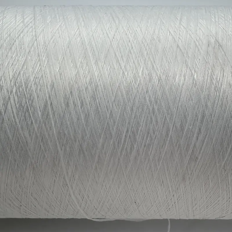 White DTY yarn wound onto a package